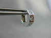 ESTATE .40CT DIAMOND 3D HEXAGON 14K WHITE GOLD HUGGIE EARRINGS STUNNING #19103