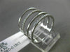 ESTATE LARGE .15CT DIAMOND 18K WHITE GOLD 3D MULTI ROW ETOILE CIRCULAR LOVE RING
