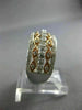 WIDE 1.0CT DIAMOND 14K WHITE & ROSE GOLD FILIGREE SEMI ETERNITY ANNIVERSARY RING