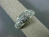 ESTATE WIDE 1.42CT DIAMOND 14K WHITE GOLD 3D PAVE SEMI ETERNITY ANNIVERSARY RING