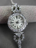 ANTIQUE LARGE 2.50CT OLD MINE MULTI SHAPE DIAMOND PLATINUM LADIES WATCH #2941