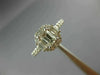 ESTATE 1.29CT DIAMOND 14K WHITE GOLD BAGUETTE & ROUND HALO ENGAGEMENT RING 26686