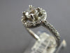 ESTATE 1.34CT DIAMOND 14KT WHITE GOLD 3D ROUND HALO SOLITAIRE ENGAGEMENT RING