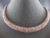 EXTRA LARGE 37.02CT PINK DIAMOND 18KT ROSE GOLD CLUSTER COCKTAIL TENNIS NECKLACE