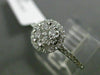 ESTATE WIDE .52CT DIAMOND 18KT WHITE GOLD 3D ETOILE CLUSTER HALO PROMISE RING