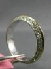 ESTATE 1.17CT DIAMOND 18KT 2 TONE GOLD TWO ROW ETERNITY WEDDING ANNIVERSARY RING