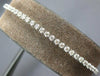 ESTATE 1.19CT DIAMOND 14K WHITE GOLD 3D CLASSIC ROUND ADJUSTABLE TENNIS BRACELET