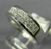 WIDE .84CT DIAMOND 14K WHITE GOLD 3D PRINCESS TWO ROW INVISIBLE ANNIVERSARY RING
