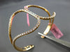 EXTRA LARGE 2.77CT DIAMOND 18KT ROSE GOLD DOUBLE TEAR DROP LOVE BANGLE BRACELET