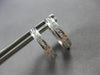 ANTIQUE .35CT DIAMOND 18KT WHITE GOLD 3D FILIGREE SQUARE HUGGIE EARRINGS #28016