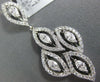 LARGE 1.16CT DIAMOND 18K WHITE GOLD 3D ROUND & MARQUISE SHAPE MULTI LEAF PENDANT