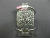 ESTATE EXTRA LARGE 1.28CT DIAMOND 18KT WHITE GOLD 3 ROW SQUARE ANNIVERSARY RING