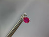 ESTATE .80CT DIAMOND & AAA RUBY 14KT WHITE GOLD 3D OVAL & ROUND STUD EARRINGS