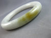 ESTATE LARGE AAA JADE HANDCRAFTED SOLID 3D LUCKY BANGLE BRACELET #27747