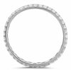ESTATE .84CT DIAMOND 14K WHITE GOLD 3D ROUND 2 ROW ETERNITY ANNIVERSARY RING