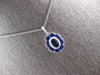 1.65CT DIAMOND & AAA SAPPHIRE 18KT WHITE GOLD FLOWER FILIGREE FLOATING PENDANT