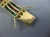 ESTATE WIDE 11.4CT DIAMOND & AAA MULTI GEM 18K YELLOW GOLD TENNIS BRACELET 25985