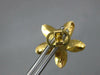 LARGE .33CT DIAMOND & BLUE ENAMEL 18KT YELLOW GOLD SQUARE FLOWER STUD EARRINGS