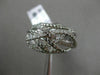 ESTATE WIDE .51CT DIAMOND 18KT WHITE GOLD 3D INFINITY WOVEN CRISS CROSS FUN RING