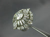ESTATE EXTRA LARGE 2.46CT DIAMOND PLATINUM 3D MULTI SHAPE FLOWER ENGAGEMENT RING