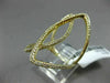 ESTATE LARGE .50CT ROUND DIAMOND 14K YELLOW GOLD 3D OPEN INFINITY PEACE FUN RING