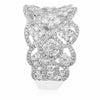 WIDE 1.49CT DIAMOND 18KT WHITE GOLD MULTI FLOWER INTERTWINING ANNIVERSARY RING