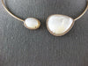 LARGE 1.10CT DIAMOND & AAA MOTHER OF PEARL 14KT ROSE GOLD HALO CHOKER NECKLACE
