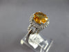 1.82CT DIAMOND & AAA CITRINE 14KT WHITE GOLD CLASSIC LOVE KNOT FRIENDSHIP RING