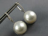 .67CT DIAMOND & SOUTH SEA PEARL 18KT WHITE GOLD HALO LEVERBACK HANGING EARRINGS