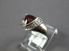 ESTATE 1.53CT DIAMOND & AAA GARNET 14KT WHITE GOLD 3D ROUND & TRILLION FUN RING