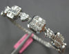 LARGE 3.53CT DIAMOND 18KT WHITE GOLD 3D MULTI SHAPE SQUARE HEART BANGLE BRACELET