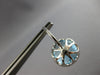 EXTRA LARGE 15.33CT DIAMOND & AAA BLUE TOPAZ 14KT WHITE GOLD LEVERBACK EARRINGS
