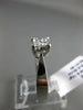 ESTATE WIDE .03CT DIAMOND 14K WHITE GOLD 3D FLORAL 4 STONE LUCIDA ENGAGMENT RING
