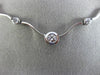 ESTATE 1.44CT DIAMOND 14K WHITE GOLD SOLITAIRE ETOILE BY THE YARD NECKLACE #2044