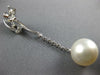 .86CT DIAMOND & AAA SOUTH SEA PEARL 18K WHITE GOLD 3D TEAR DROP HANGING EARRINGS