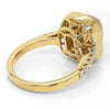 LARGE 8.70CT DIAMOND & AAA YELLOW SAPPHIRE 18KT YELLOW GOLD BEZEL FILIGREE RING
