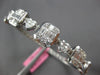 LARGE 3.53CT DIAMOND 18KT WHITE GOLD 3D MULTI SHAPE SQUARE HEART BANGLE BRACELET
