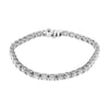 ESTATE 7.60CT DIAMOND 18KT WHITE GOLD 3D CLASSIC OVAL TENNIS BRACELET