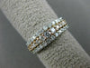 ESTATE .81CT DIAMOND 14K WHITE & ROSE GOLD 3D THREE ROW WEDDING ANNIVERSARY RING