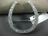 ANTIQUE LARGE 1.67CT DIAMOND PLATINUM 3D PAVE LUCKY HORSESHOE PIN BROOCH #21886