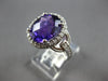 4.88CT DIAMOND & AAA AMETHYST 14KT WHITE GOLD OVAL & ROUND HALO ENGAGEMENT RING