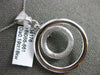 ESTATE LARGE .19CT DIAMOND 18KT WHITE GOLD CIRCLE OF LIFE MATTE & SHINY PENDANT