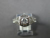 ESTATE .40CT DIAMOND PLATINUM 3D CLASSIC FILIGREE SQUARE ENGAGEMENT RING