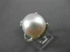 ESTATE LARGE .90CT DIAMOND & AAA SOUTH SEA PEARL 18KT WHITE GOLD ENGAGEMENT RING