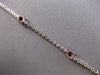 ESTATE 2.92CT DIAMOND & AAA RUBY 14KT WHITE GOLD 3D OVAL & ROUND TENNIS BRACELET