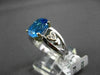 ESTATE LARGE 2.18CT DIAMOND & AAA BLUE TOPAZ 14K TWO TONE GOLD DOUBLE HEART RING