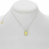 ESTATE 1.25CT WHITE & FANCY YELLOW DIAMOND 18KT 2 TONE GOLD DOUBLE HALO NECKLACE