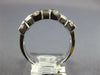 ESTATE 1.0CT DIAMOND 14KT WHITE GOLD 3D ROUND & BAGUETTE 2 ROW ANNIVERSARY RING