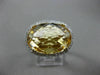 ESTATE 13.20CT DIAMOND & AAA EXTRA FACET CITRINE 14KT YELLOW GOLD OVAL HALO RING