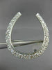 ANTIQUE LARGE 1.67CT DIAMOND PLATINUM 3D PAVE LUCKY HORSESHOE PIN BROOCH #21886